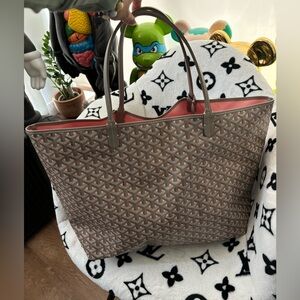 Goyard Saint Louis GM Tote Grege/Powder Pink